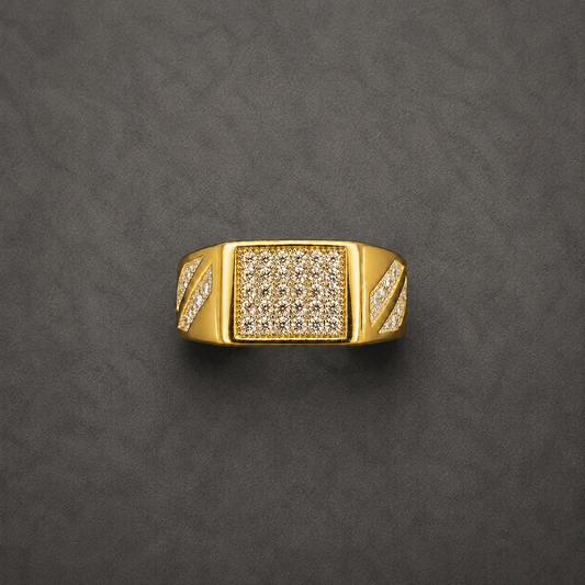 925 Silver Royale Signet Ring – 18K Gold