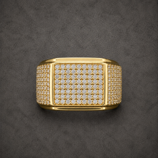 925 Silver Riviera Ring – 18K Gold