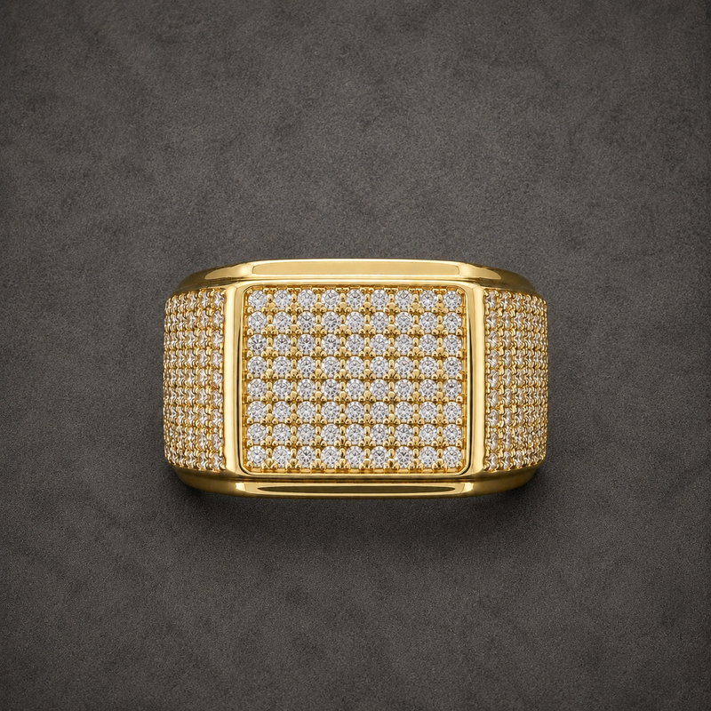 925 Silver Riviera Ring – 18K Gold