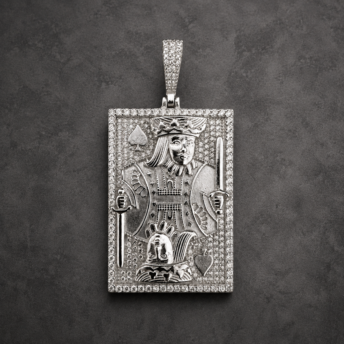 925 Silver King of Spades Pendant