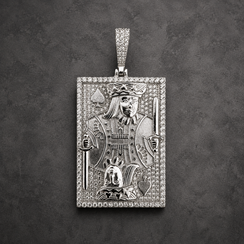 925 Silver King of Spades Pendant
