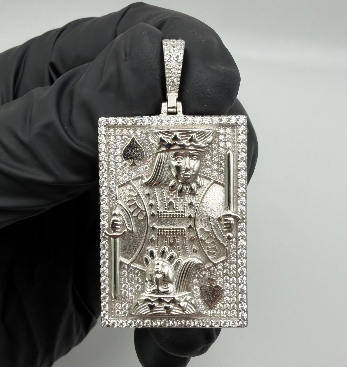 925 Silver King of Spades Pendant