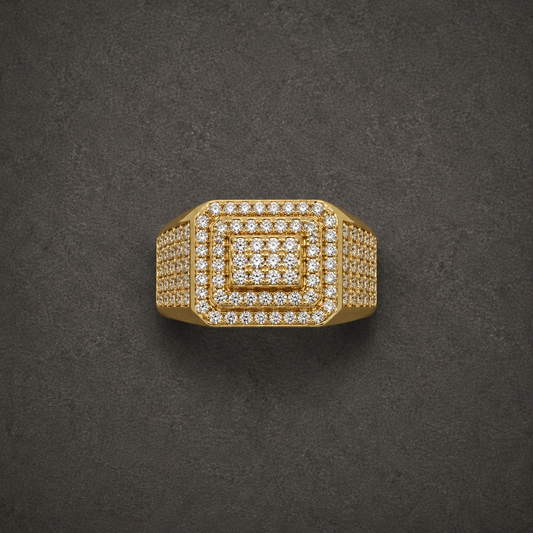 925 Silver Monaco Signet Ring – 18K Gold